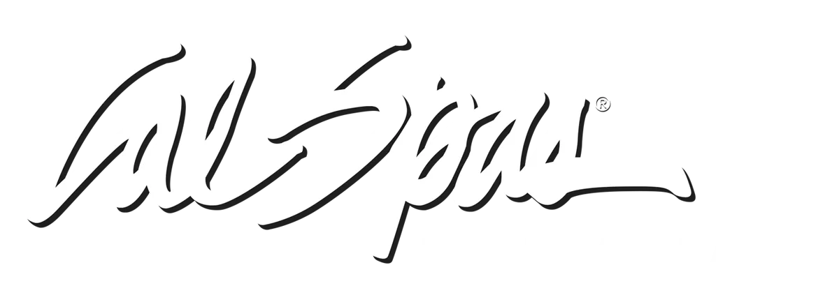 Calspas White logo hot tubs spas for sale Big Bear Lake